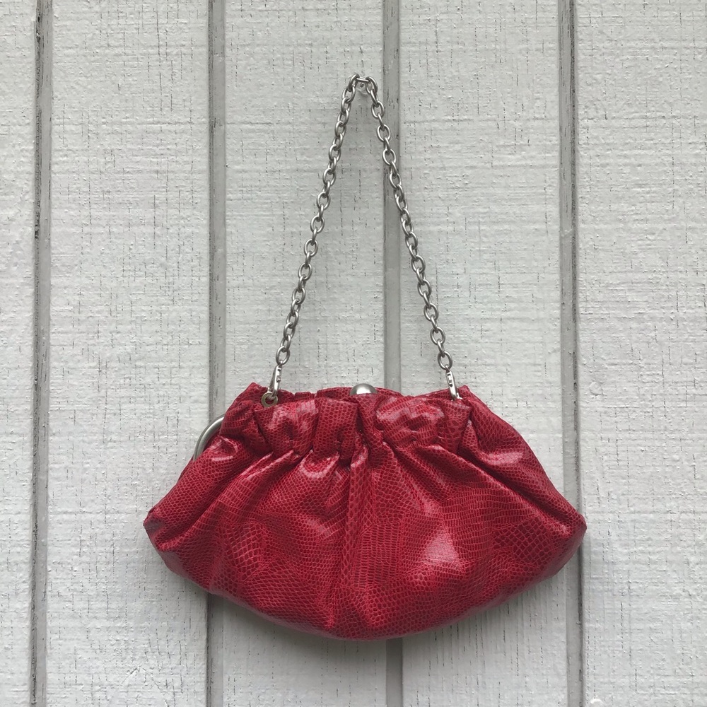 Red clutch purse